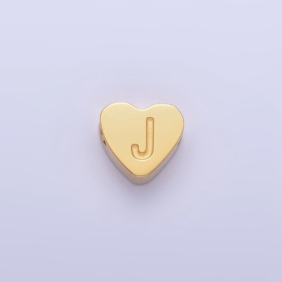 14K Gold Filled Alphabet Letter Engraved Heart Bead | A-A1552-A-A1564