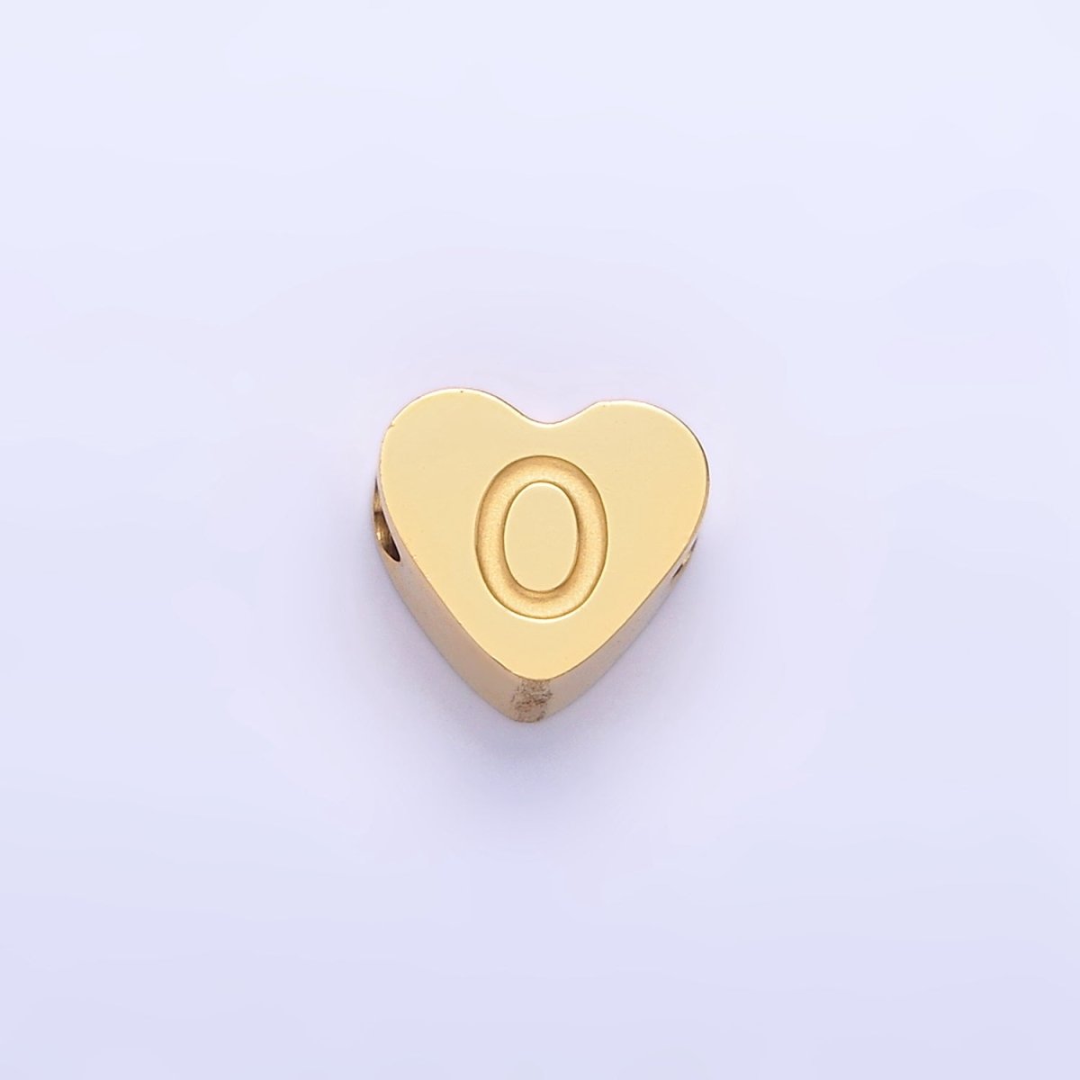 14K Gold Filled Alphabet Letter Engraved Heart Bead | A-A1552-A-A1564