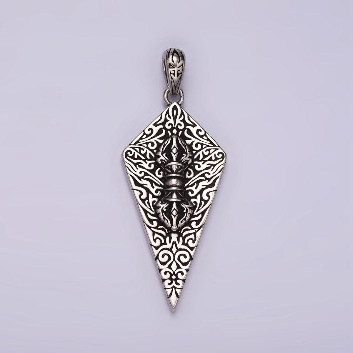 14K Gold Filled Artisan Magician manifestation Charm Double Sided Pendant in Gold & Silver | AH124