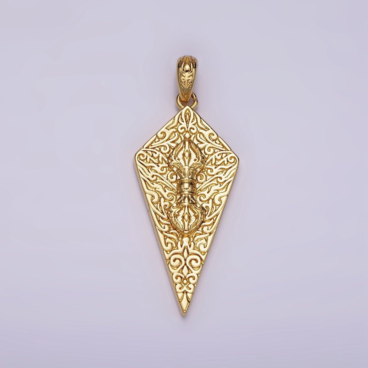 14K Gold Filled Artisan Magician manifestation Charm Double Sided Pendant in Gold & Silver | AH124