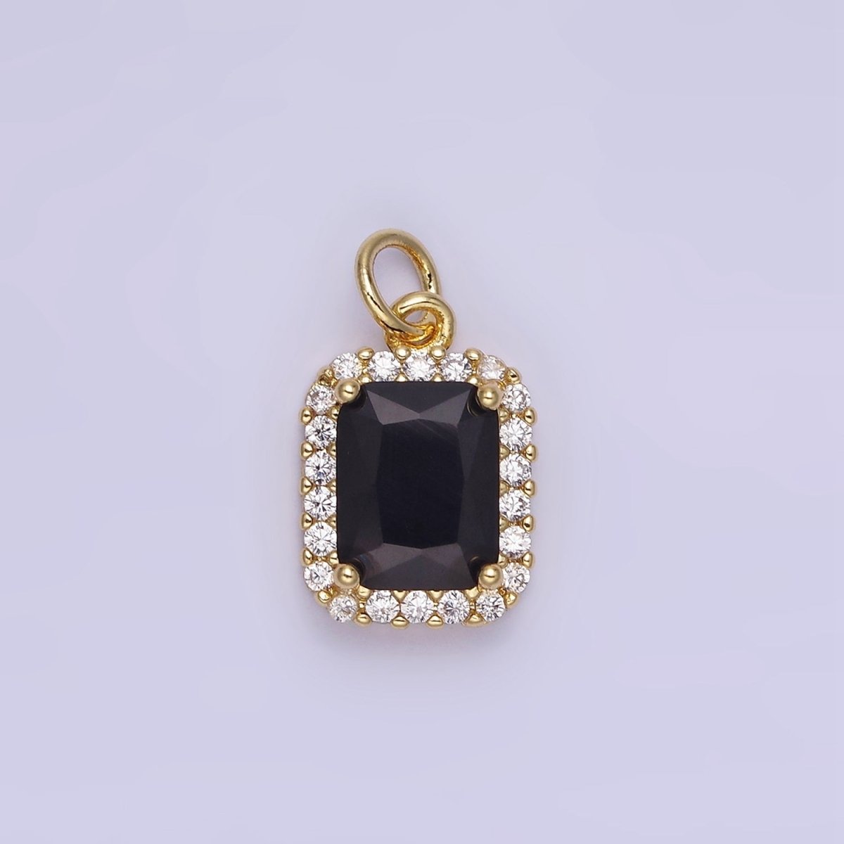 14K Gold Filled Baguette CZ Micro Paved Charm | AG756 - AG767