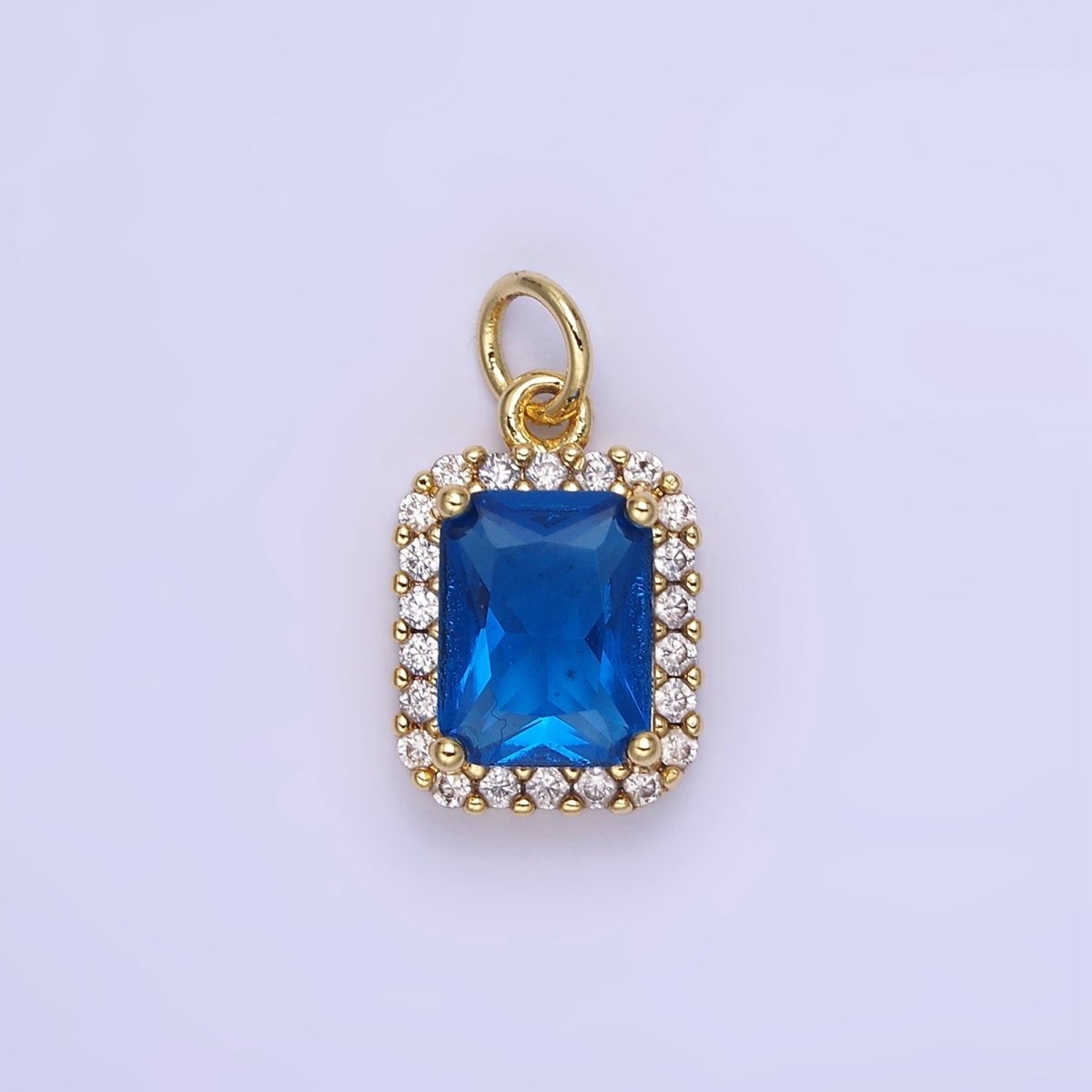 14K Gold Filled Baguette CZ Micro Paved Charm | AG756 - AG767
