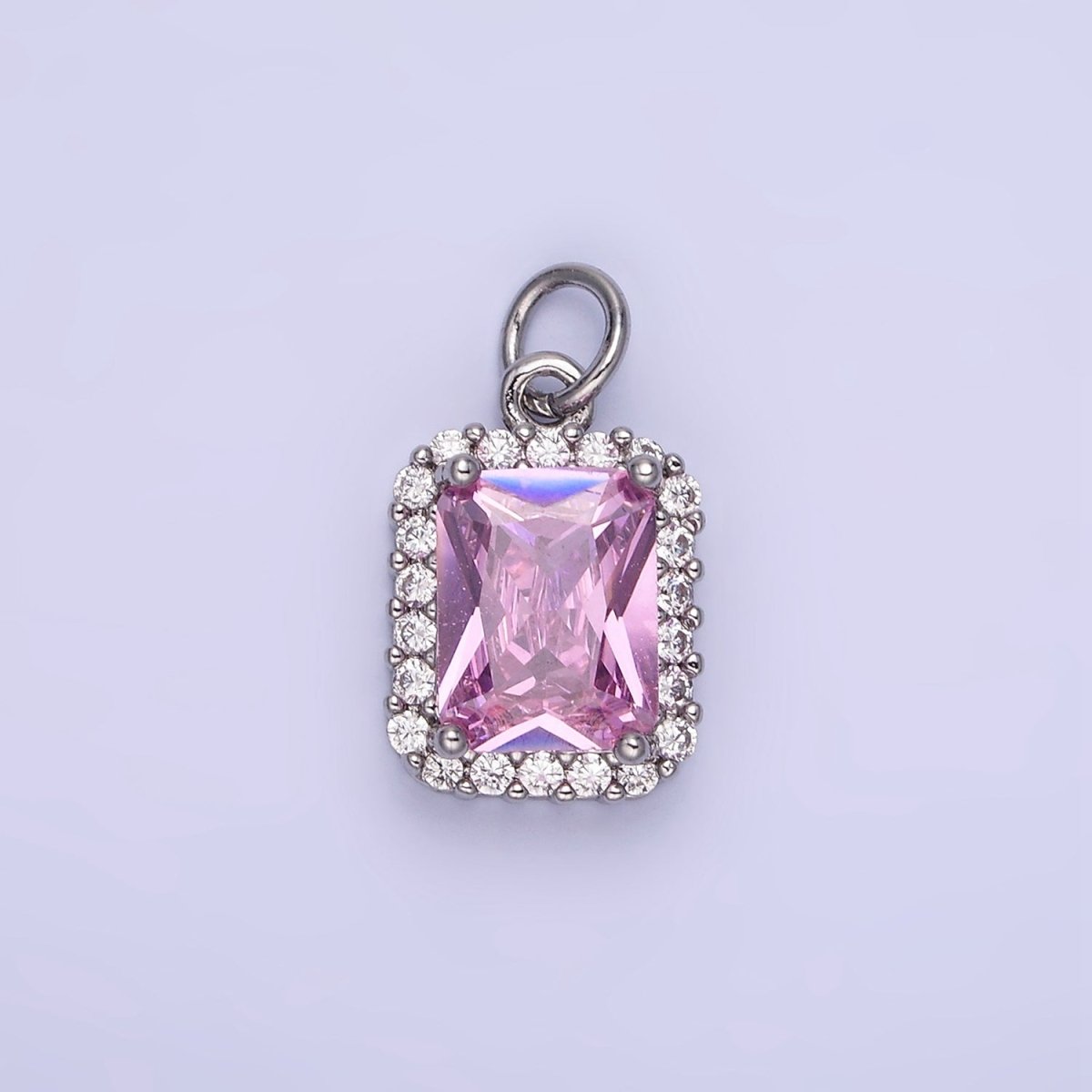 14K Gold Filled Baguette CZ Micro Paved Charm | AG756 - AG767
