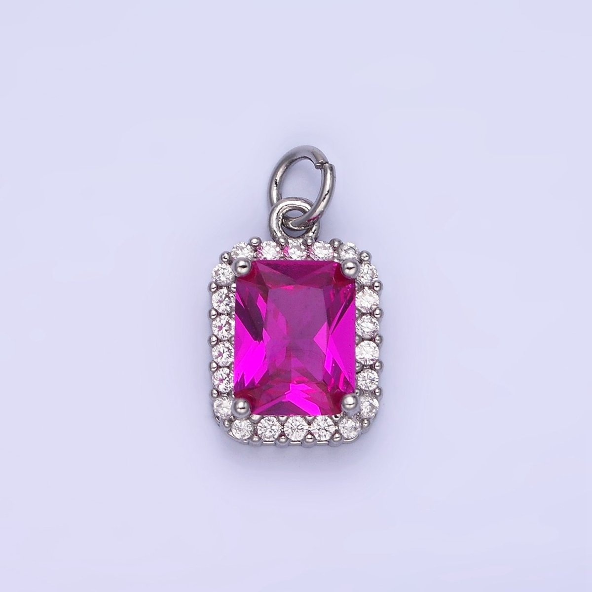 14K Gold Filled Baguette CZ Micro Paved Charm | AG756 - AG767