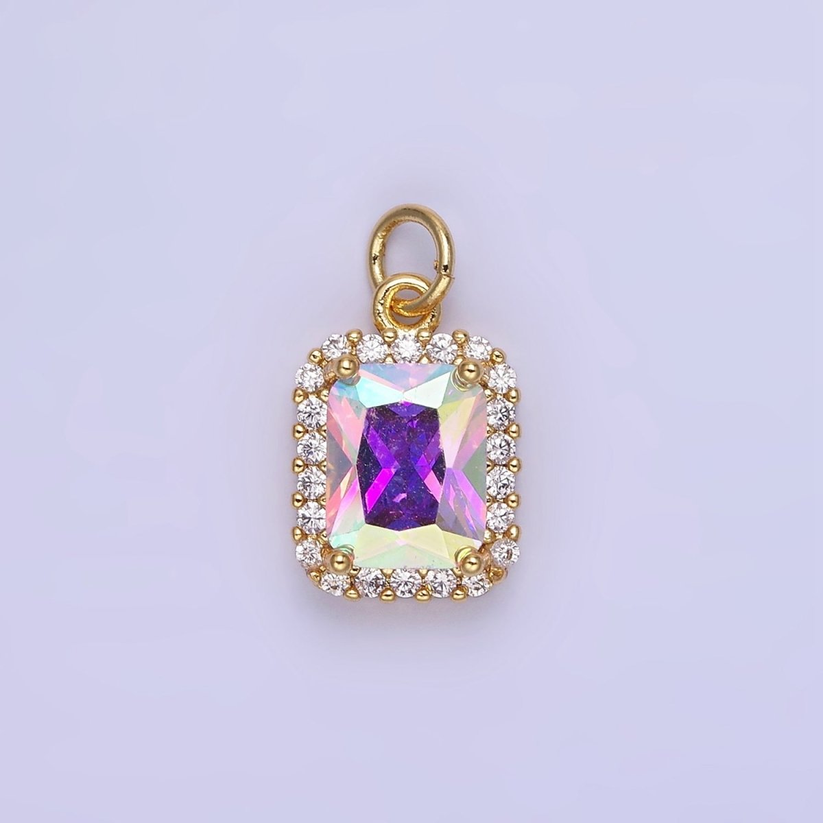 14K Gold Filled Baguette CZ Micro Paved Charm | AG756 - AG767