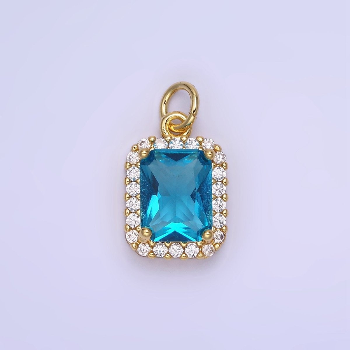 14K Gold Filled Baguette CZ Micro Paved Charm | AG756 - AG767
