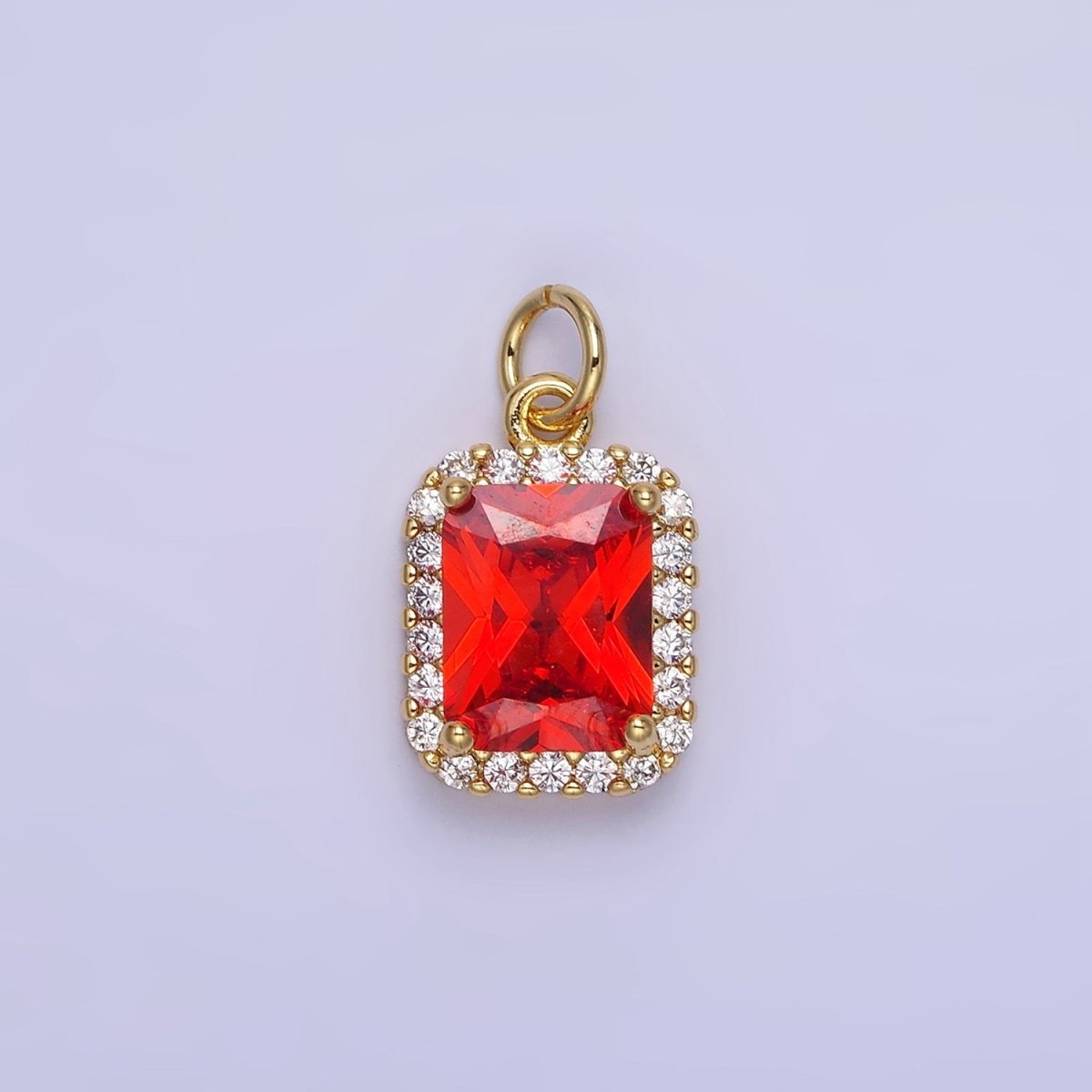 14K Gold Filled Baguette CZ Micro Paved Charm | AG756 - AG767