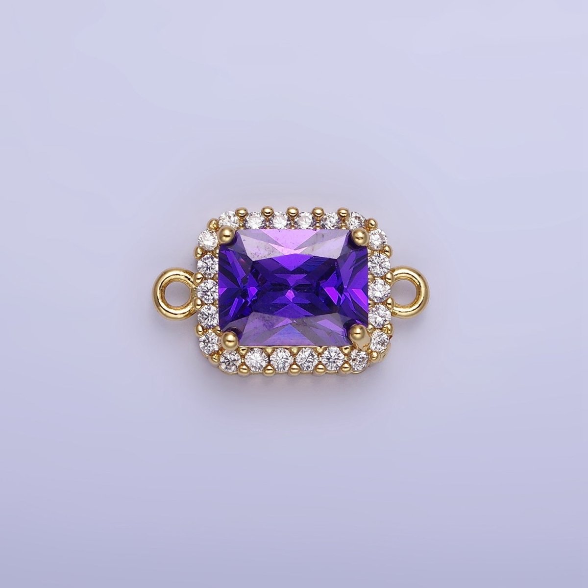 14K Gold Filled Baguette CZ Micro Paved Connector | G364 - G369