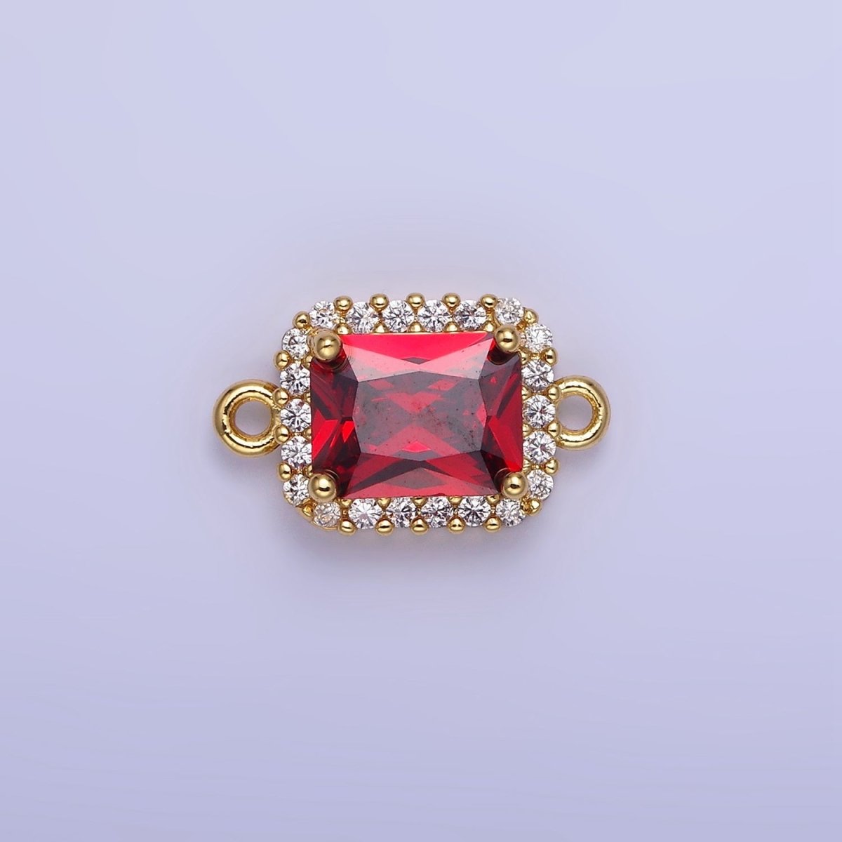 14K Gold Filled Baguette CZ Micro Paved Connector | G364 - G369