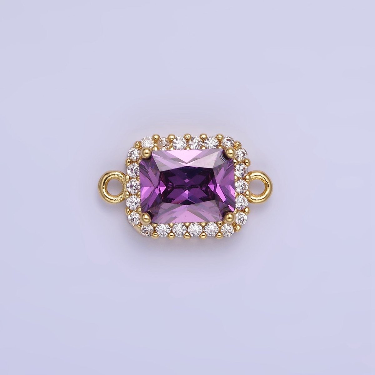 14K Gold Filled Baguette CZ Micro Paved Connector | G364 - G369