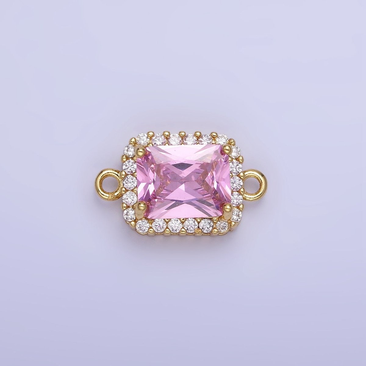 14K Gold Filled Baguette CZ Micro Paved Connector | G364 - G369