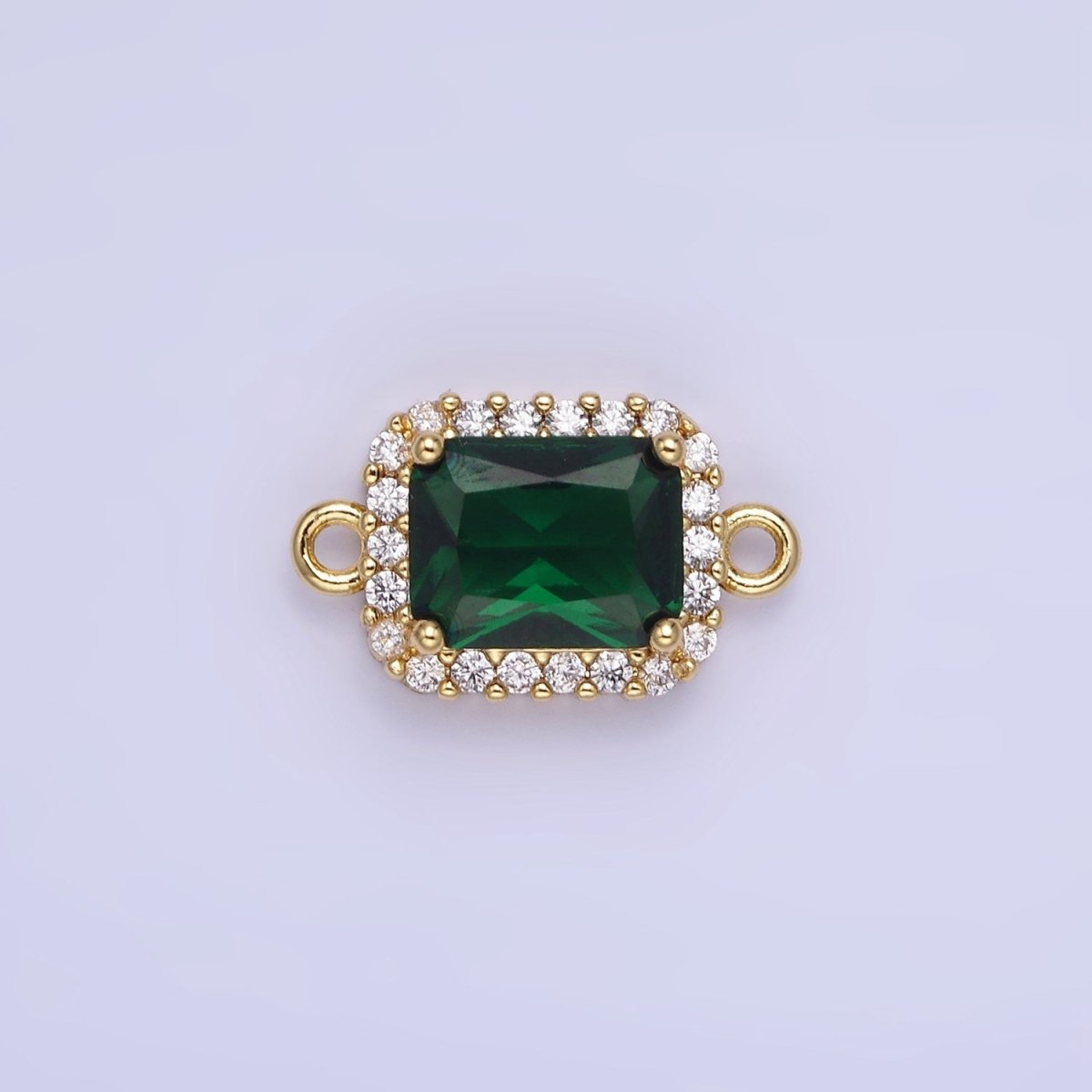 14K Gold Filled Baguette CZ Micro Paved Connector | G364 - G369