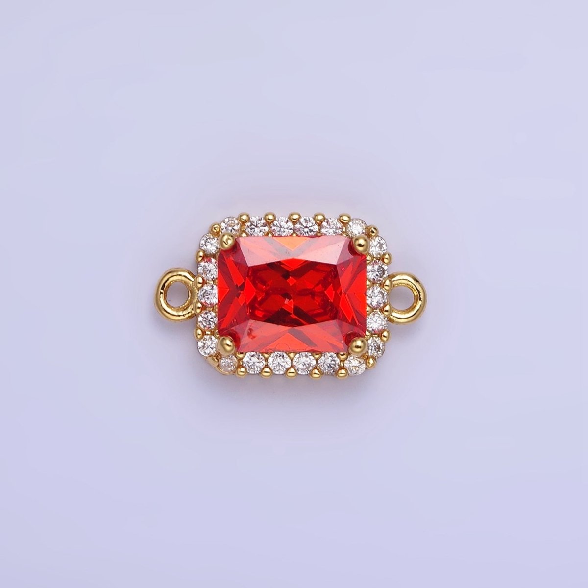 14K Gold Filled Baguette CZ Micro Paved Connector | G364 - G369