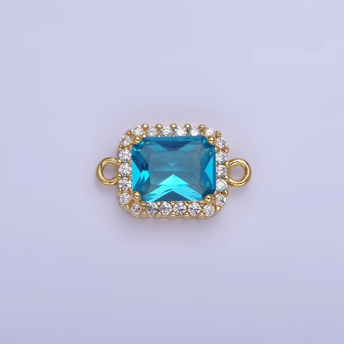 14K Gold Filled Baguette CZ Micro Paved Connector | G364 - G369