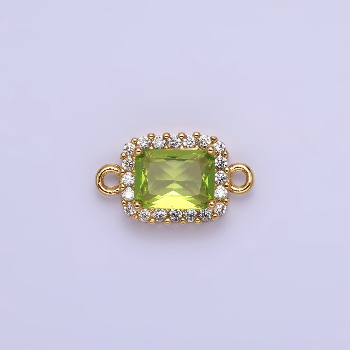 14K Gold Filled Baguette CZ Micro Paved Connector | G383 - G390