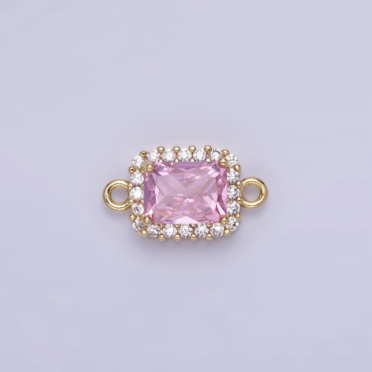 14K Gold Filled Baguette CZ Micro Paved Connector | G383 - G390