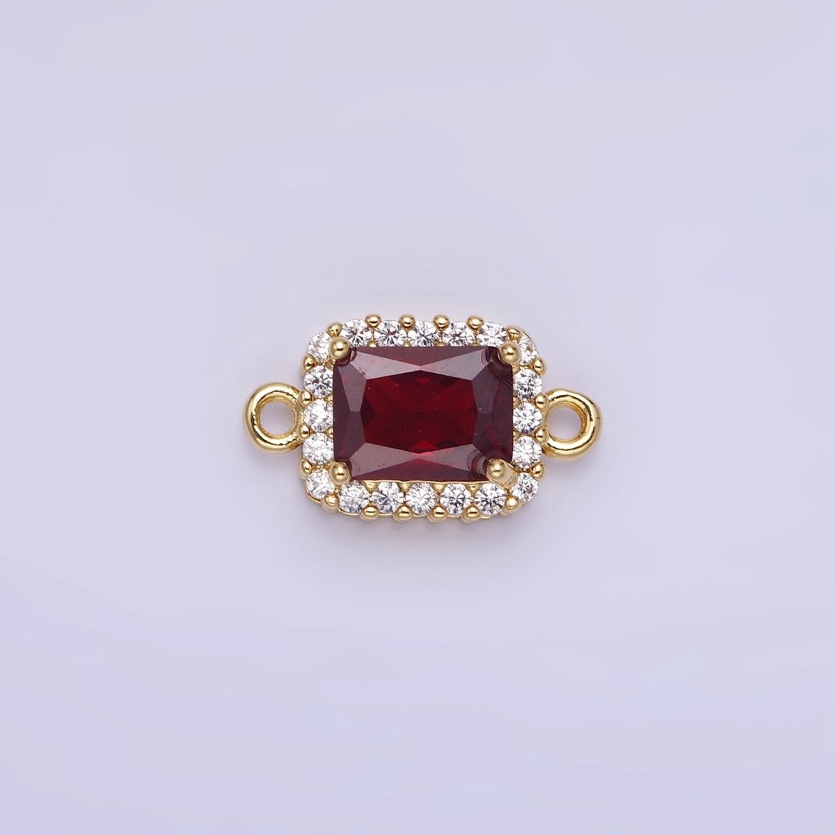 14K Gold Filled Baguette CZ Micro Paved Connector | G383 - G390