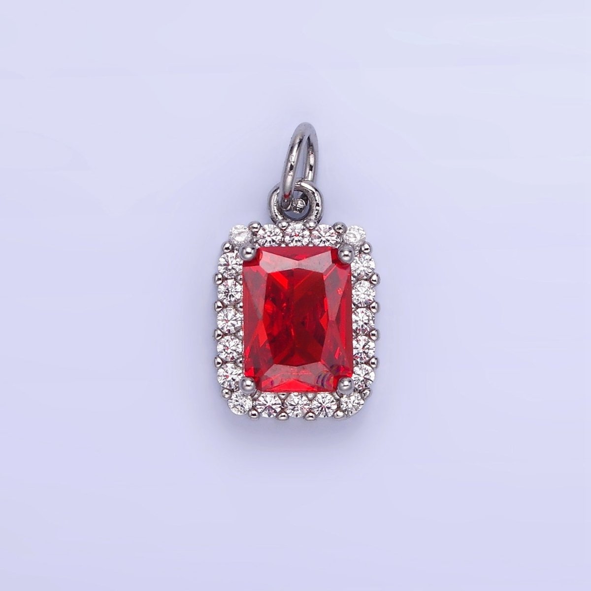 14K Gold Filled Baguette Micro Paved CZ Charm in Gold & Silver | AG768 - AG774
