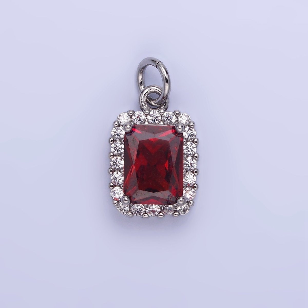 14K Gold Filled Baguette Micro Paved CZ Charm in Gold & Silver | AG768 - AG774