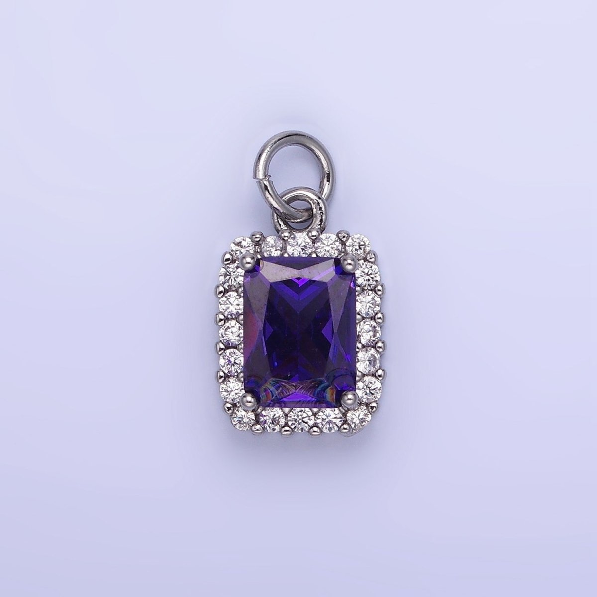 14K Gold Filled Baguette Micro Paved CZ Charm in Gold & Silver | AG768 - AG774