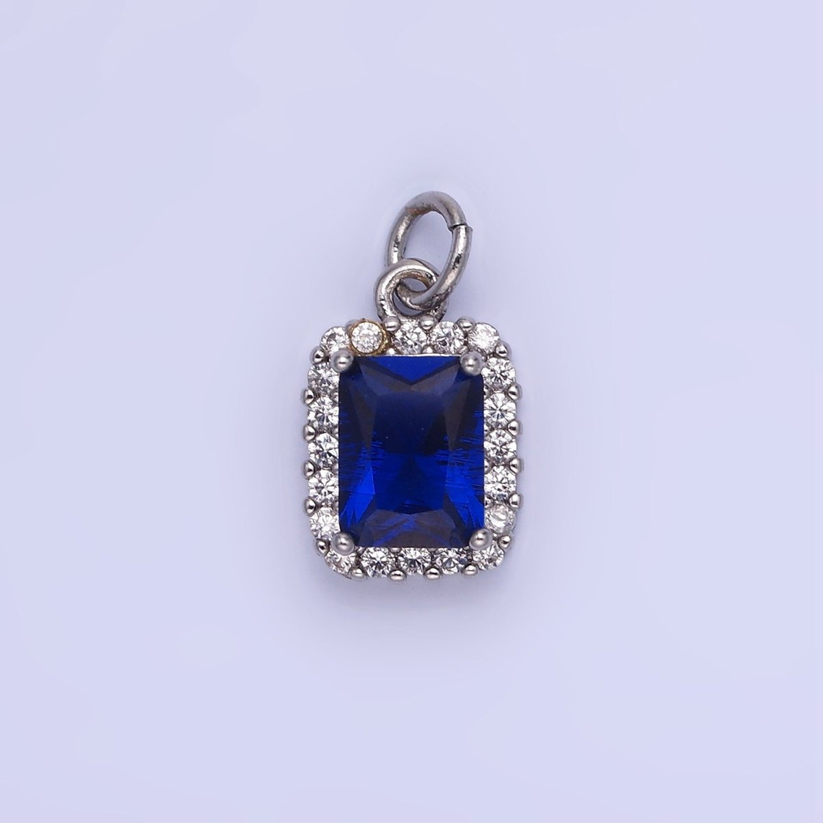 14K Gold Filled Baguette Micro Paved CZ Charm in Gold & Silver | W675 - W682 - DLUXCA