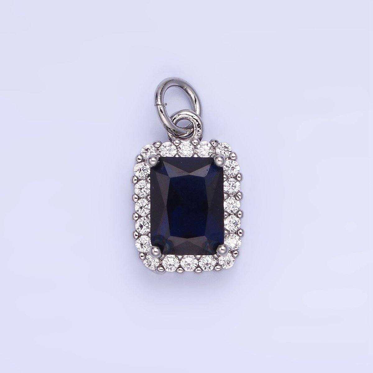 14K Gold Filled Baguette Micro Paved CZ Charm in Gold & Silver | W675 - W682 - DLUXCA
