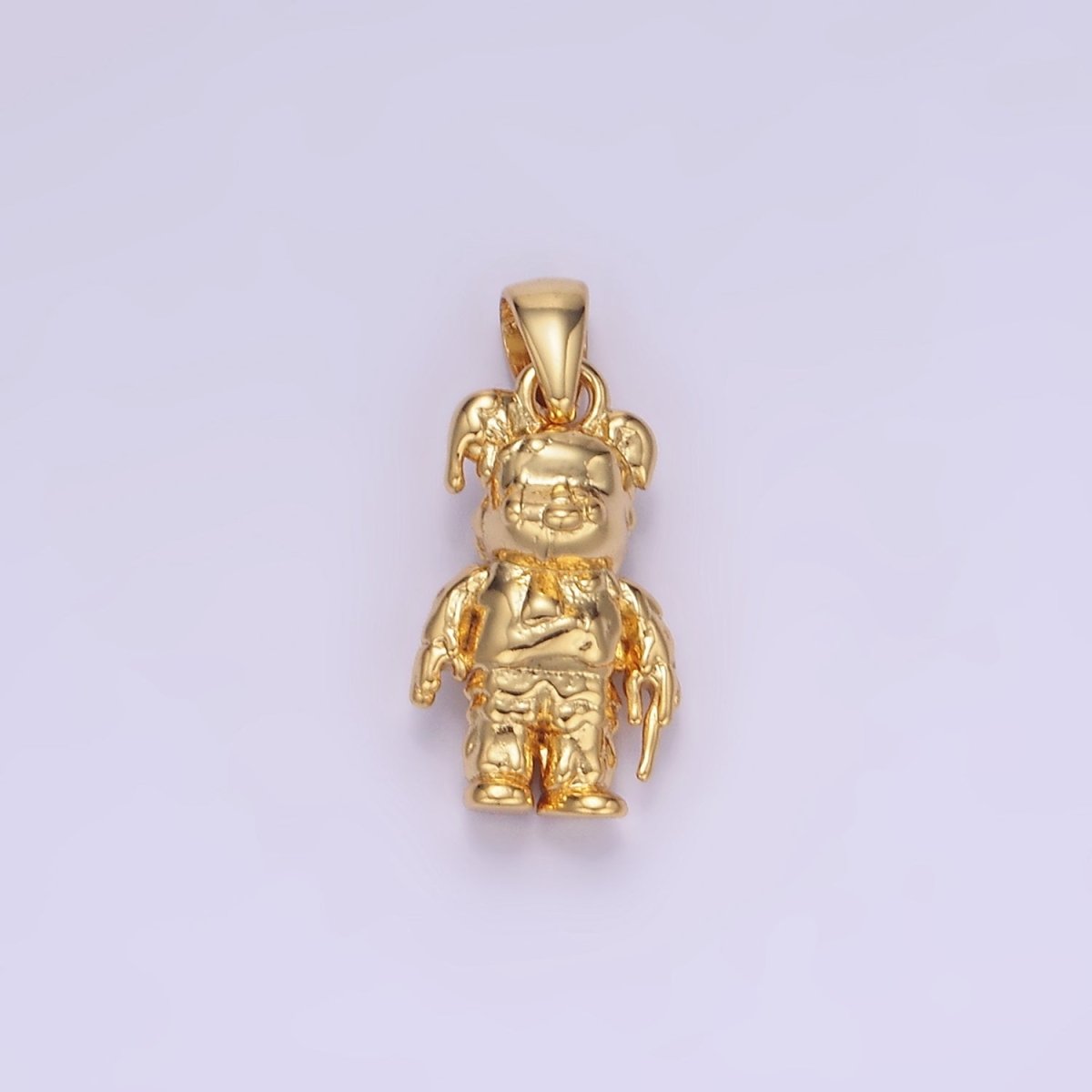 14K Gold Filled Bear Molten Drip Pendant in Gold & Silver | AA1246
