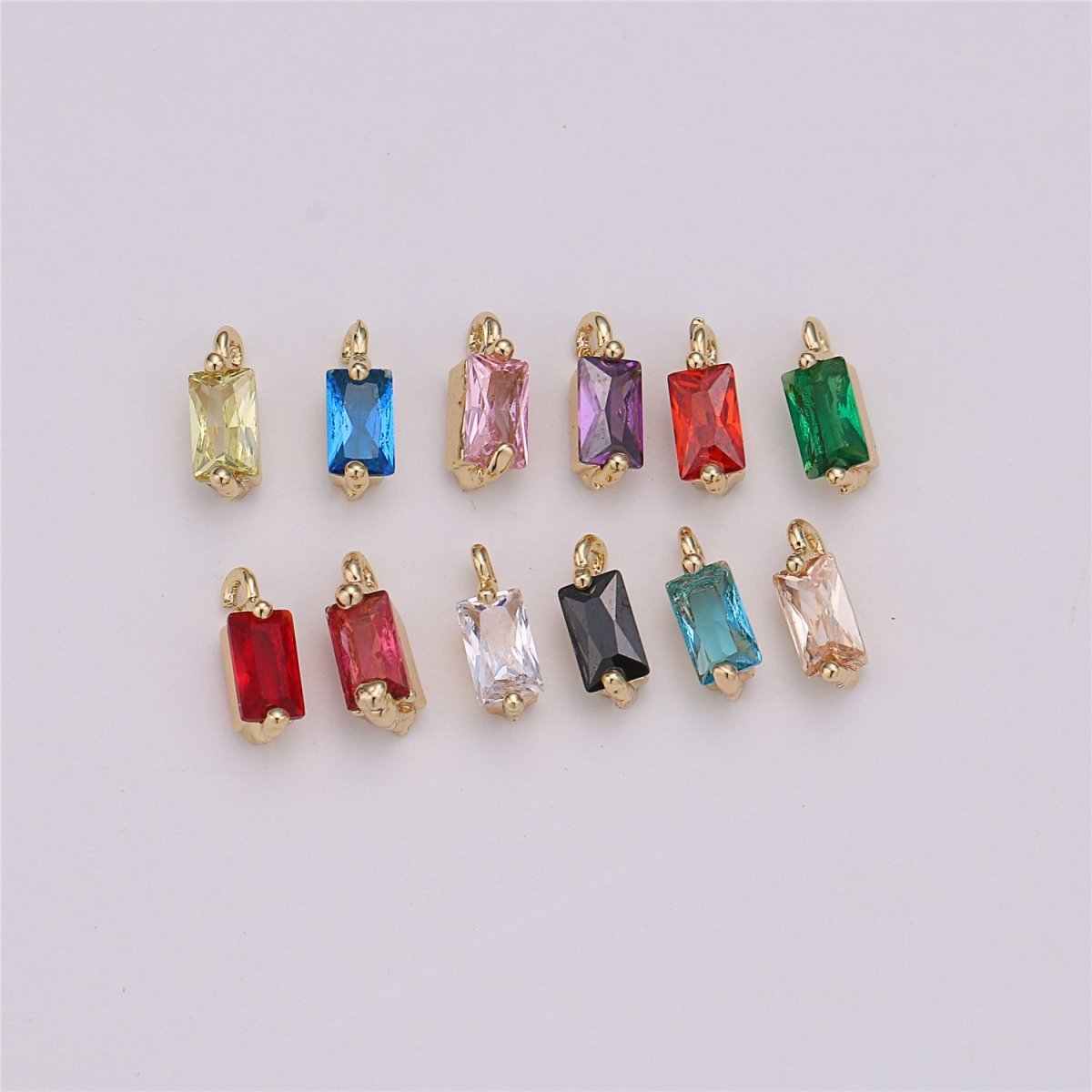 14k Gold Filled Birthstone Charm, Necklace Earring Bracelet Supplies, Jewelry Supply Charms Personalized Delicate Dainty Charm Pendant E-471 to E-482 E-495t o E-497 E-595 to E-597