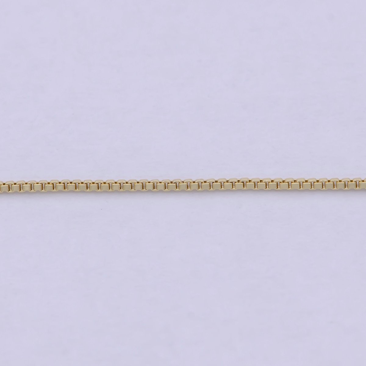 14K Gold Filled Box Chain Necklace, 16 Inch Box Chain Necklace, Dainty 0.6mm Box Necklace w/ Lobster Clasp | WA-810 WA-822