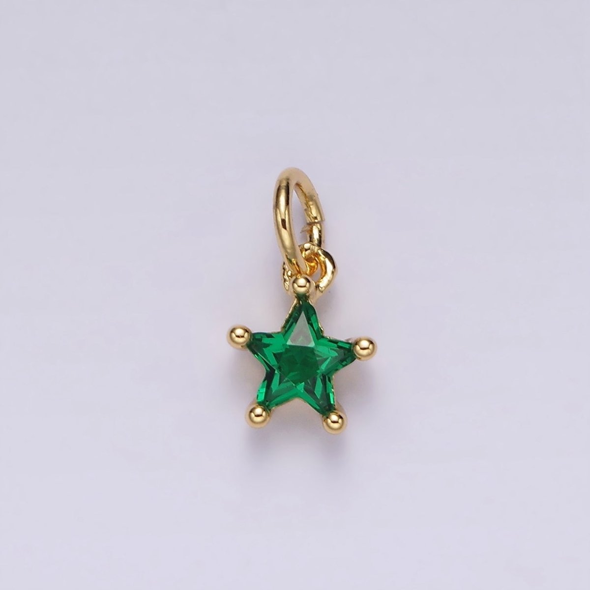 14K Gold Filled Celestial Star CZ Birthstone Personalized Add-On Charm | AG549 - AG560