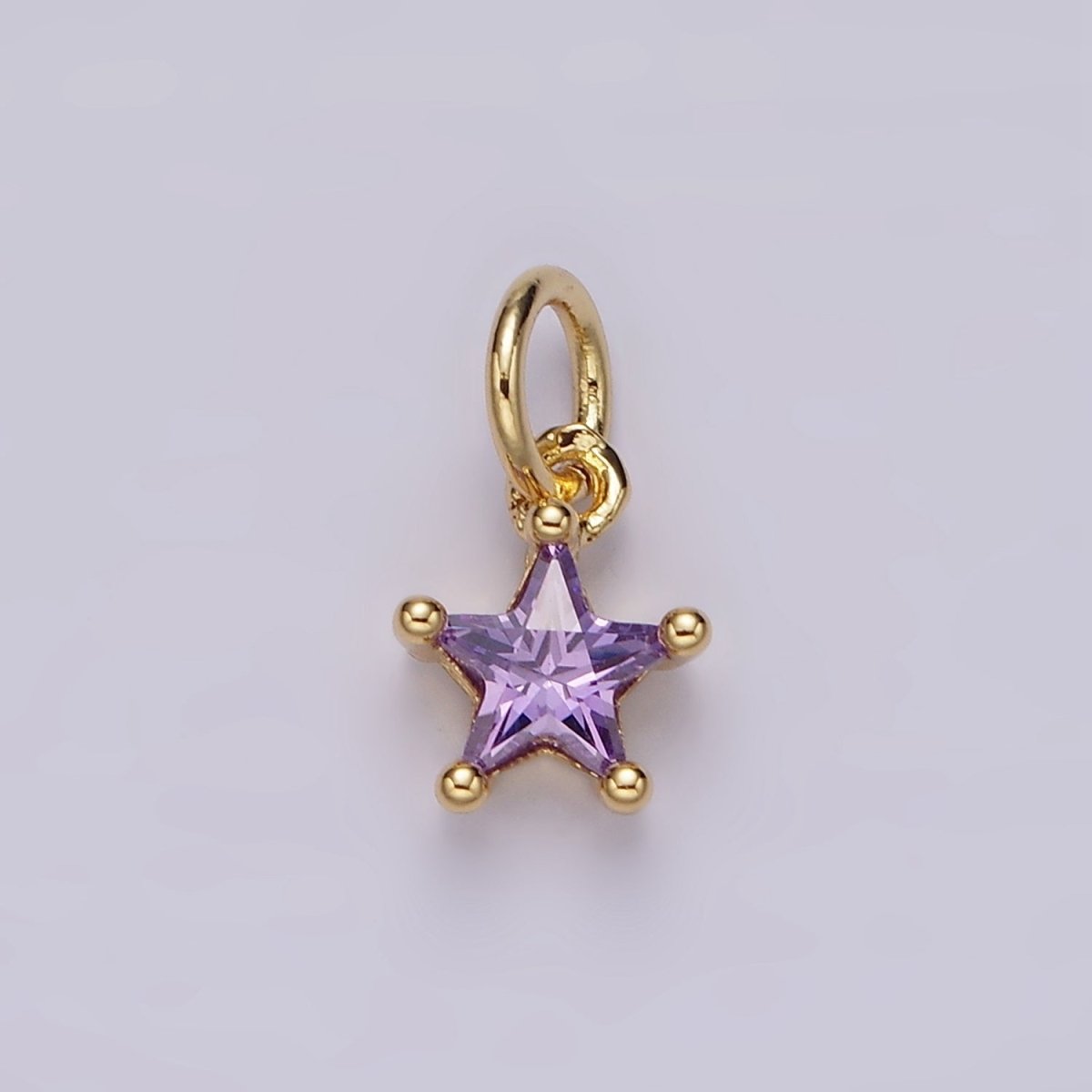 14K Gold Filled Celestial Star CZ Birthstone Personalized Add-On Charm | AG549 - AG560