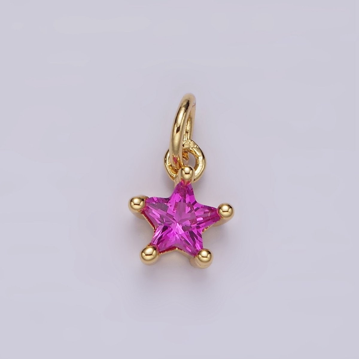 14K Gold Filled Celestial Star CZ Birthstone Personalized Add-On Charm | AG549 - AG560