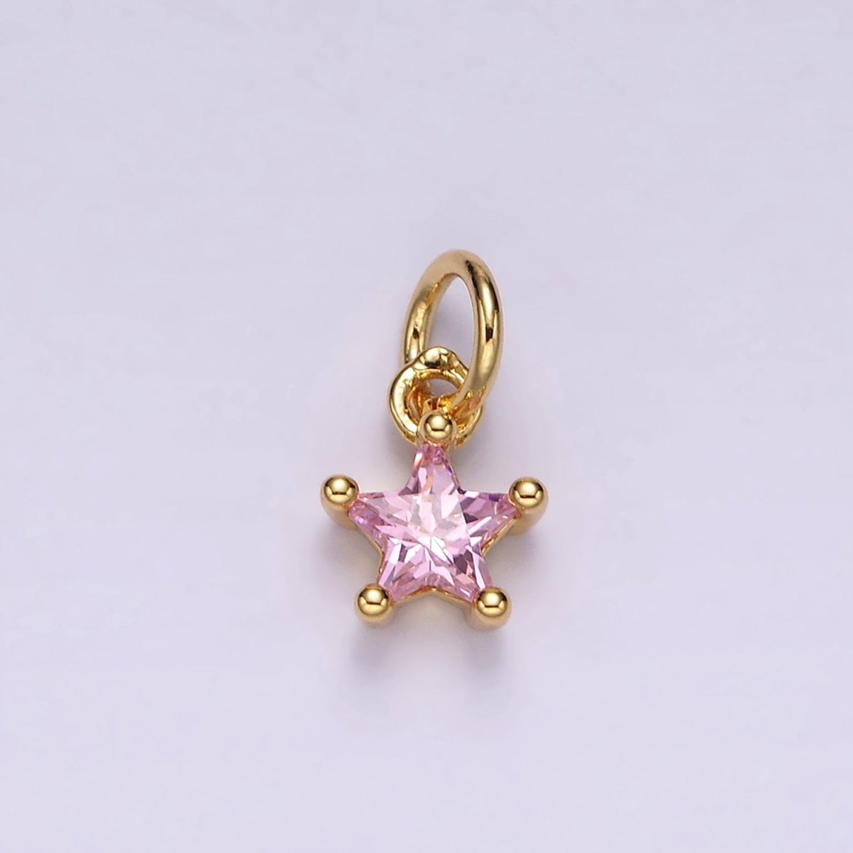 14K Gold Filled Celestial Star CZ Birthstone Personalized Add-On Charm | AG549 - AG560