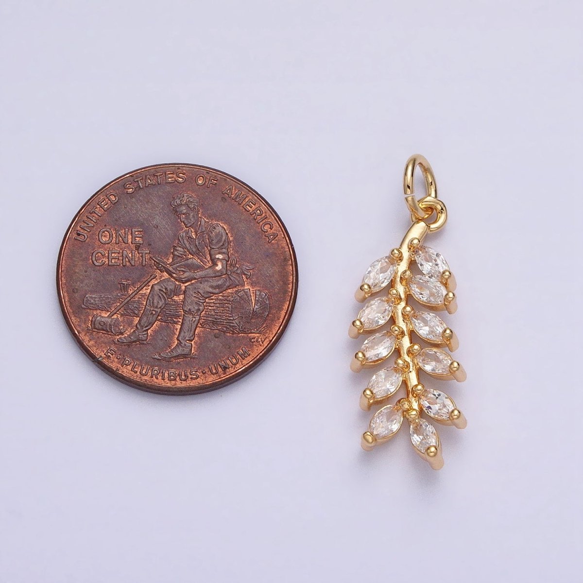 14K Gold Filled Clear Marquise CZ Olive Add-On Charm in Gold & Silver | AC599 AC622