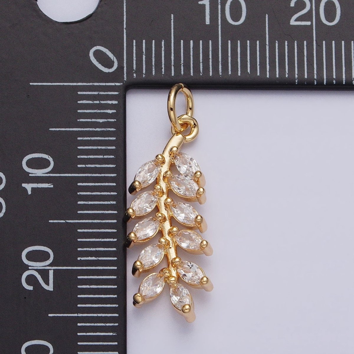 14K Gold Filled Clear Marquise CZ Olive Add-On Charm in Gold & Silver | AC599 AC622