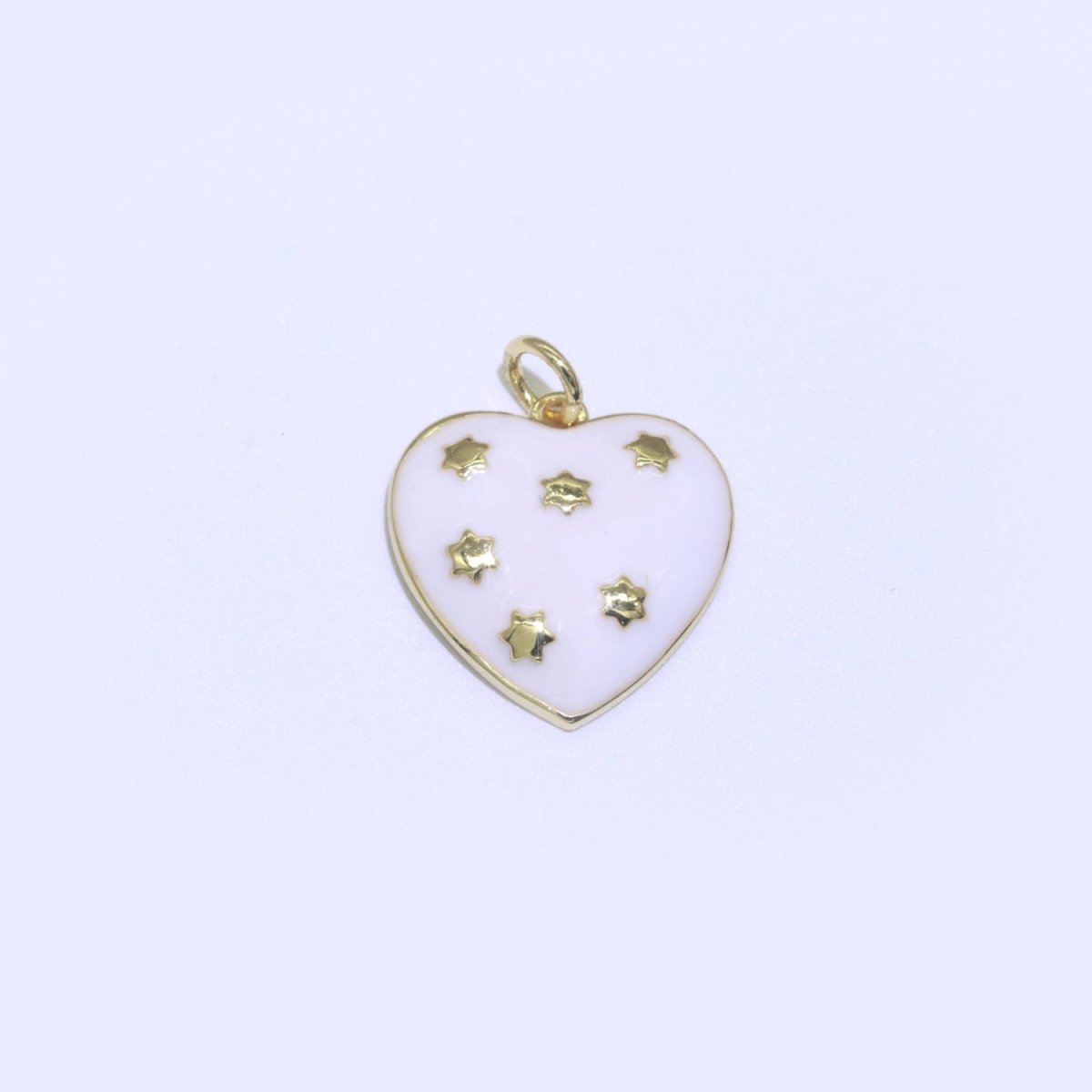 14K Gold Filled Colorful Enamel Heart Star Pendant Charm For Wholesale Pendants and Charms Jewelry Making Craft Supplies M-315