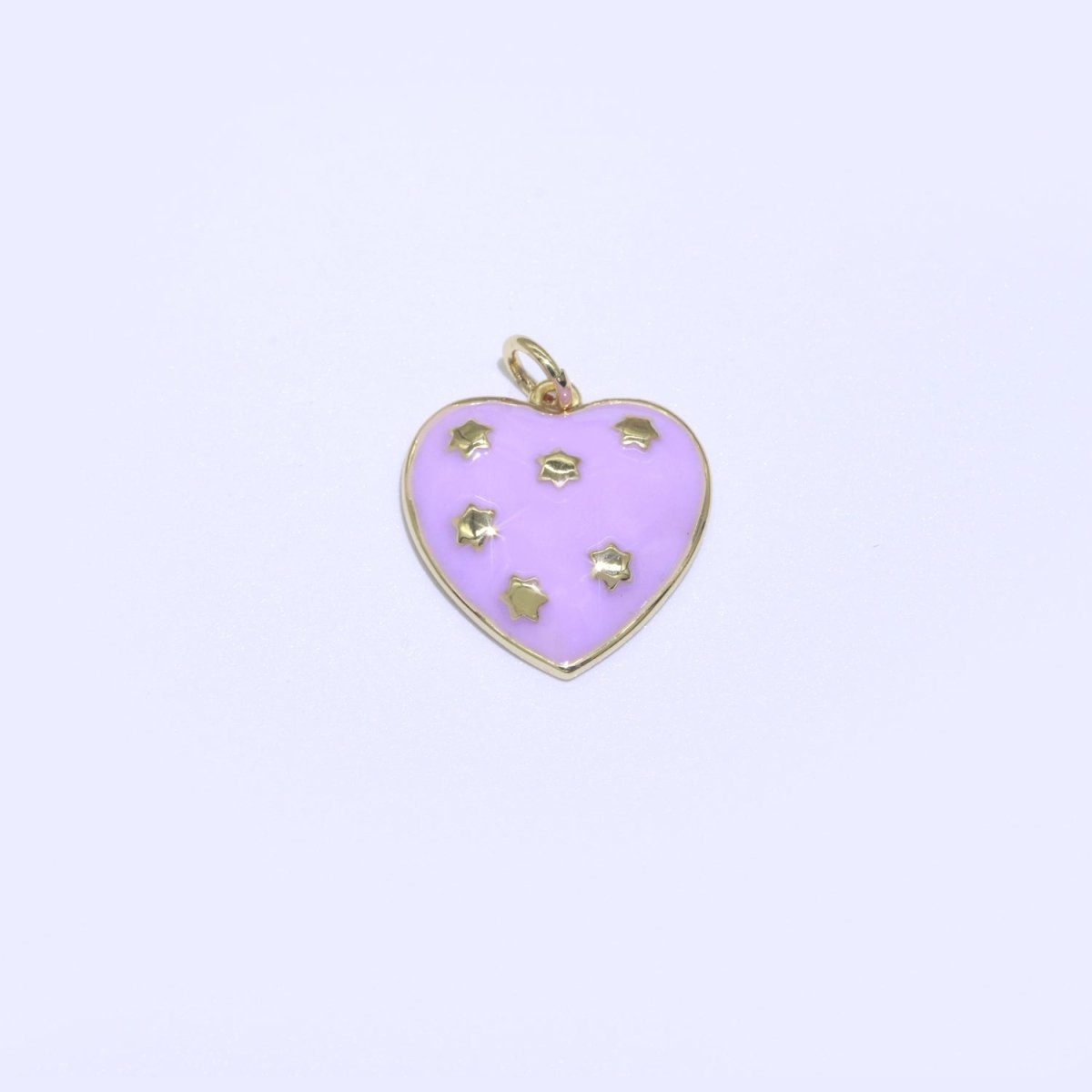 14K Gold Filled Colorful Enamel Heart Star Pendant Charm For Wholesale Pendants and Charms Jewelry Making Craft Supplies M-315