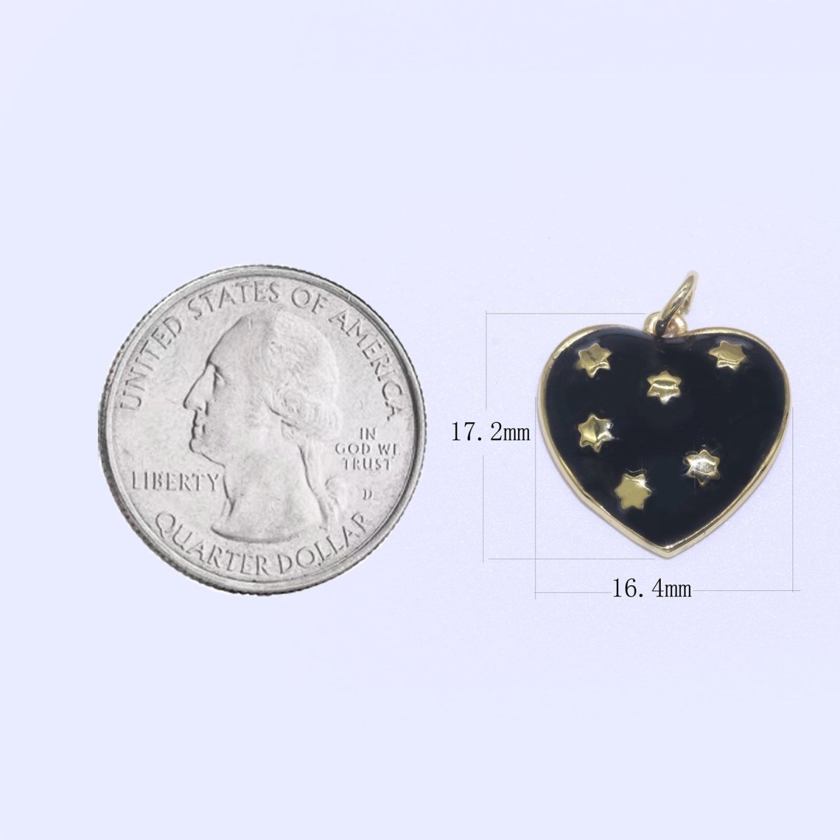 14K Gold Filled Colorful Enamel Heart Star Pendant Charm For Wholesale Pendants and Charms Jewelry Making Craft Supplies M-315