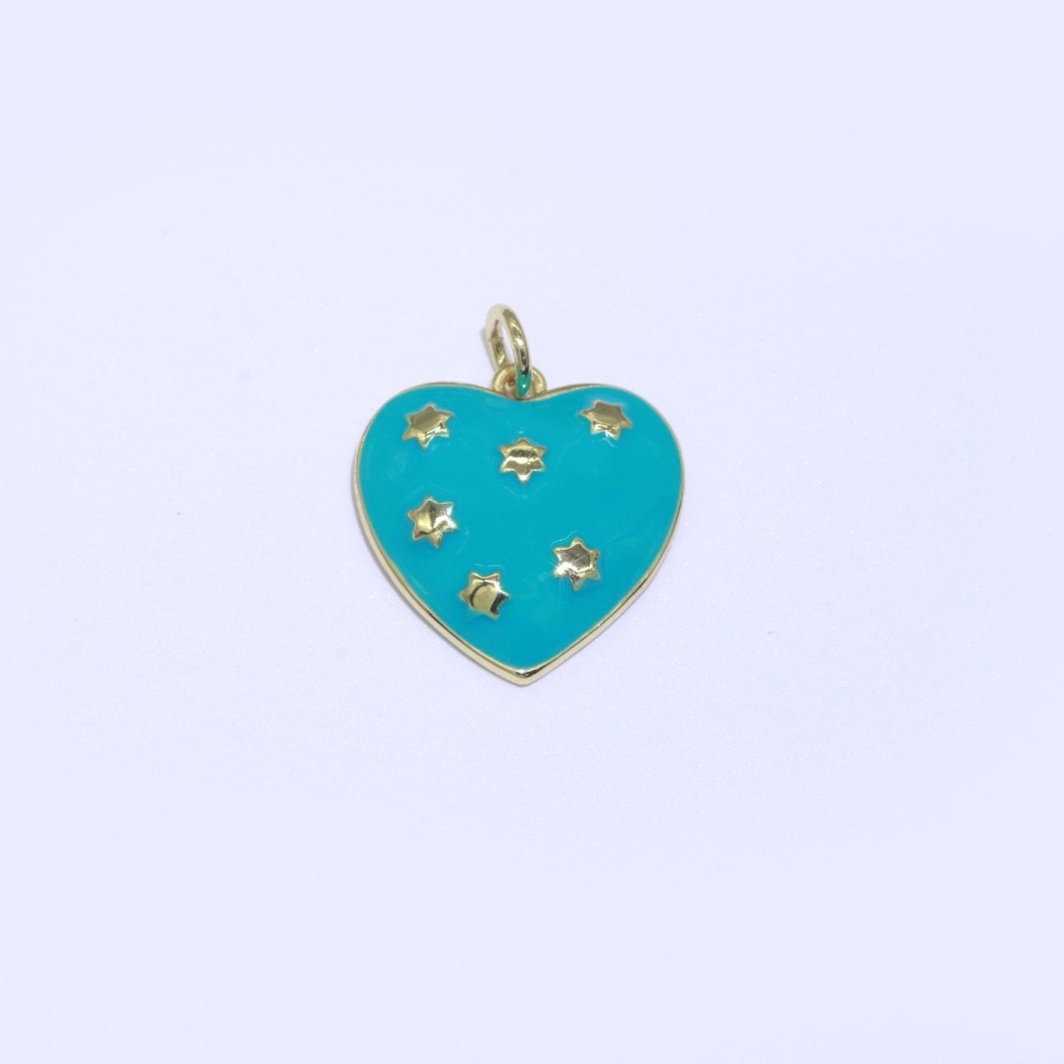 14K Gold Filled Colorful Enamel Heart Star Pendant Charm For Wholesale Pendants and Charms Jewelry Making Craft Supplies M-315