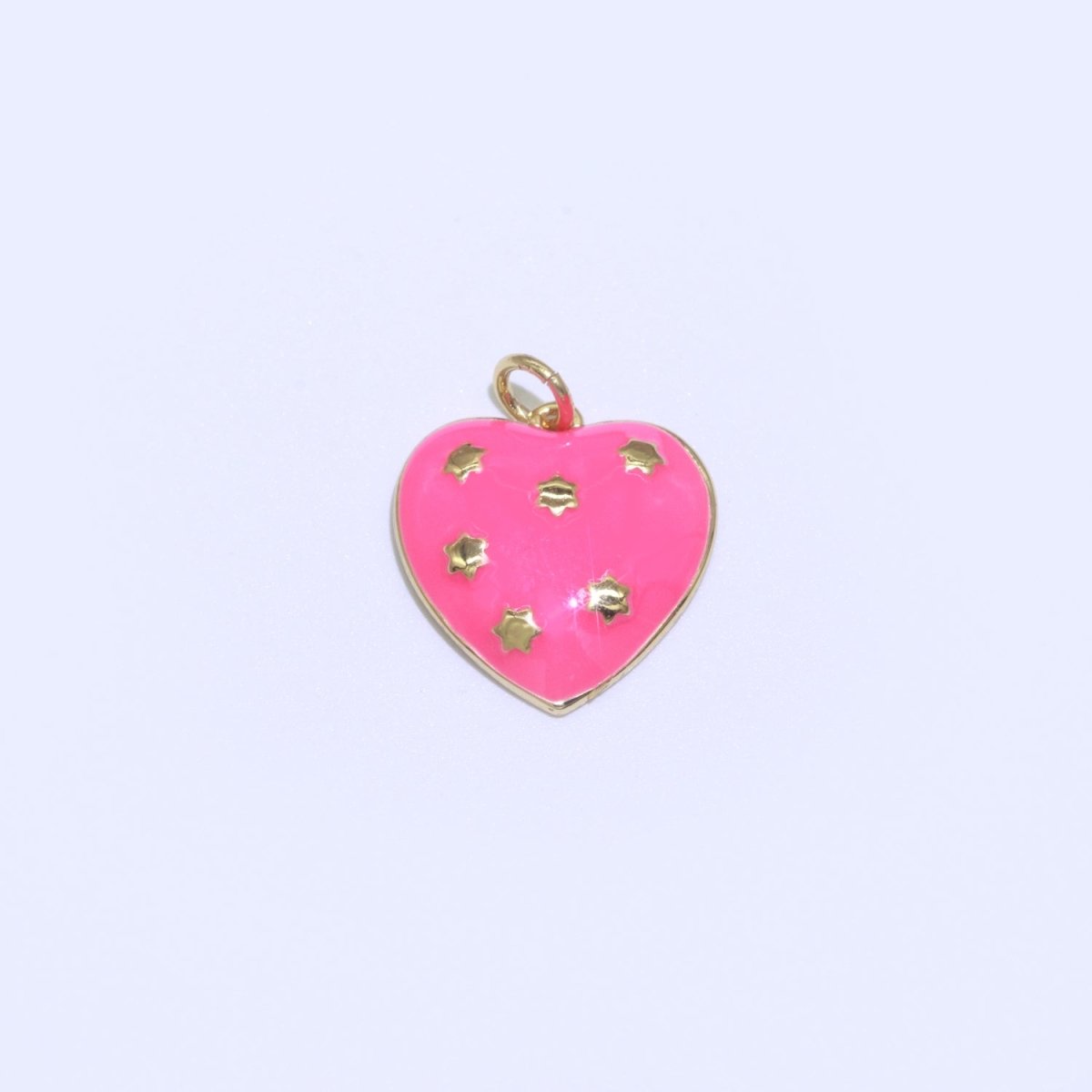 14K Gold Filled Colorful Enamel Heart Star Pendant Charm For Wholesale Pendants and Charms Jewelry Making Craft Supplies M-315