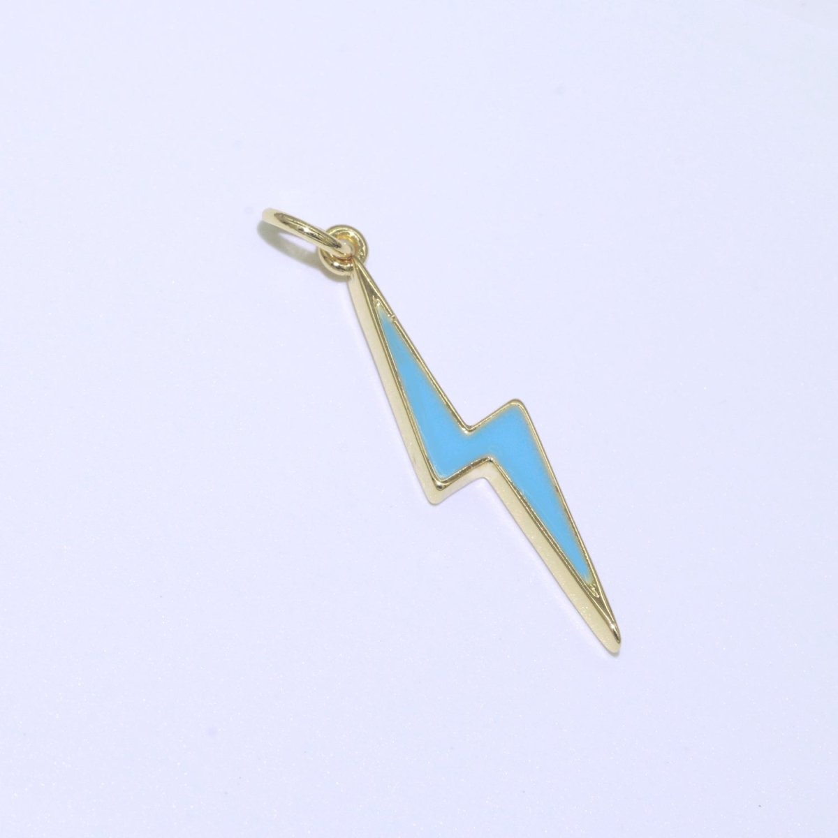 14K Gold Filled Colorful Enamel Lightning Thunder Bolt Pendant Charm For Wholesale Pendants and Charms Jewelry Making Craft Supplies M-305 to M-314