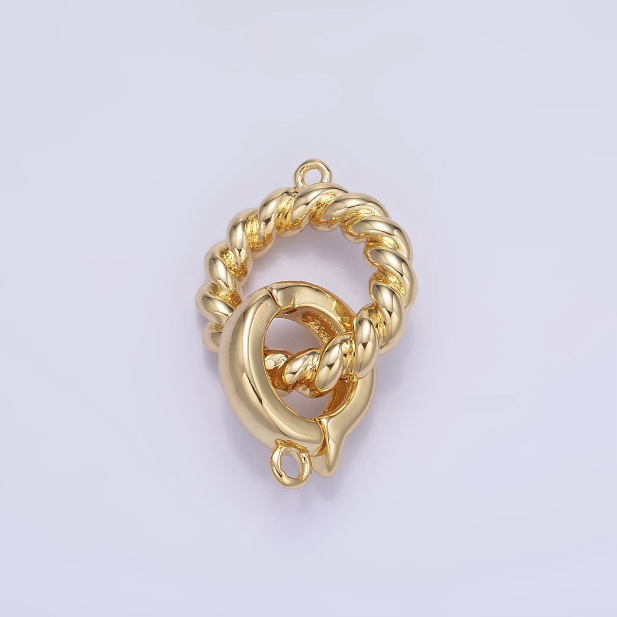 14K Gold Filled Croissant Round Spring Gate Findings Set | Z593 - DLUXCA