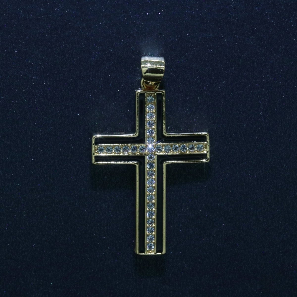 14K Gold Filled Cross Charm, Enamel Cross for Religious Statement Jewelry J-286~J-295
