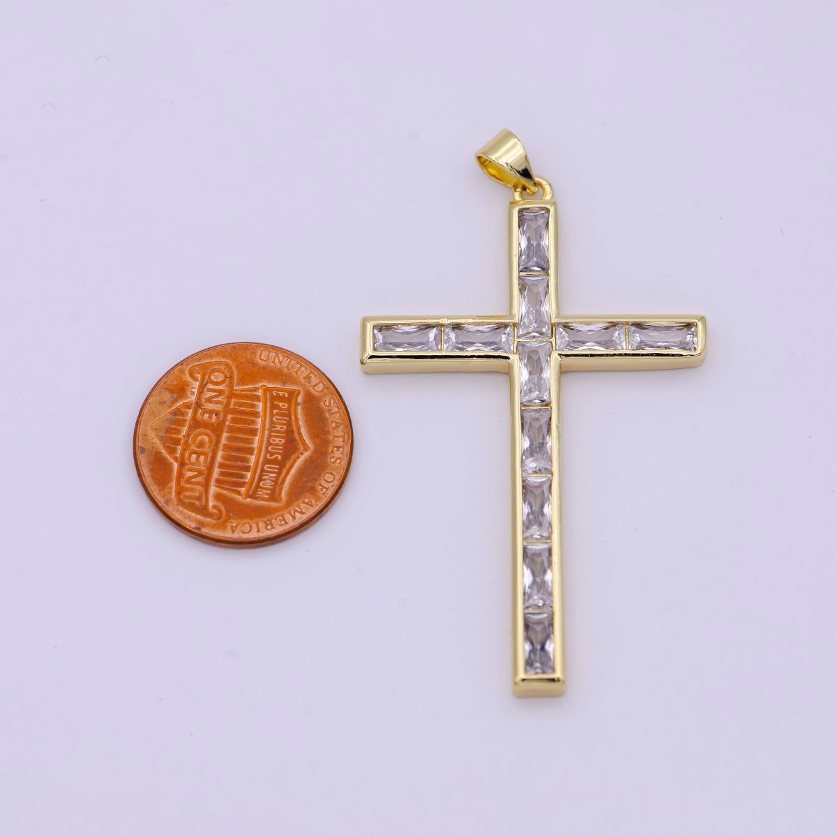 14K Gold Filled Cross Pendant H-474 - DLUXCA