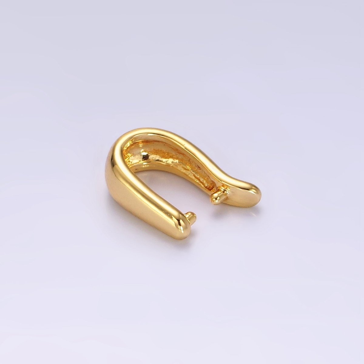 14K Gold Filled Curved Band Snap Bail Minimalist Jewelry Findings Supply | Z583 - DLUXCA