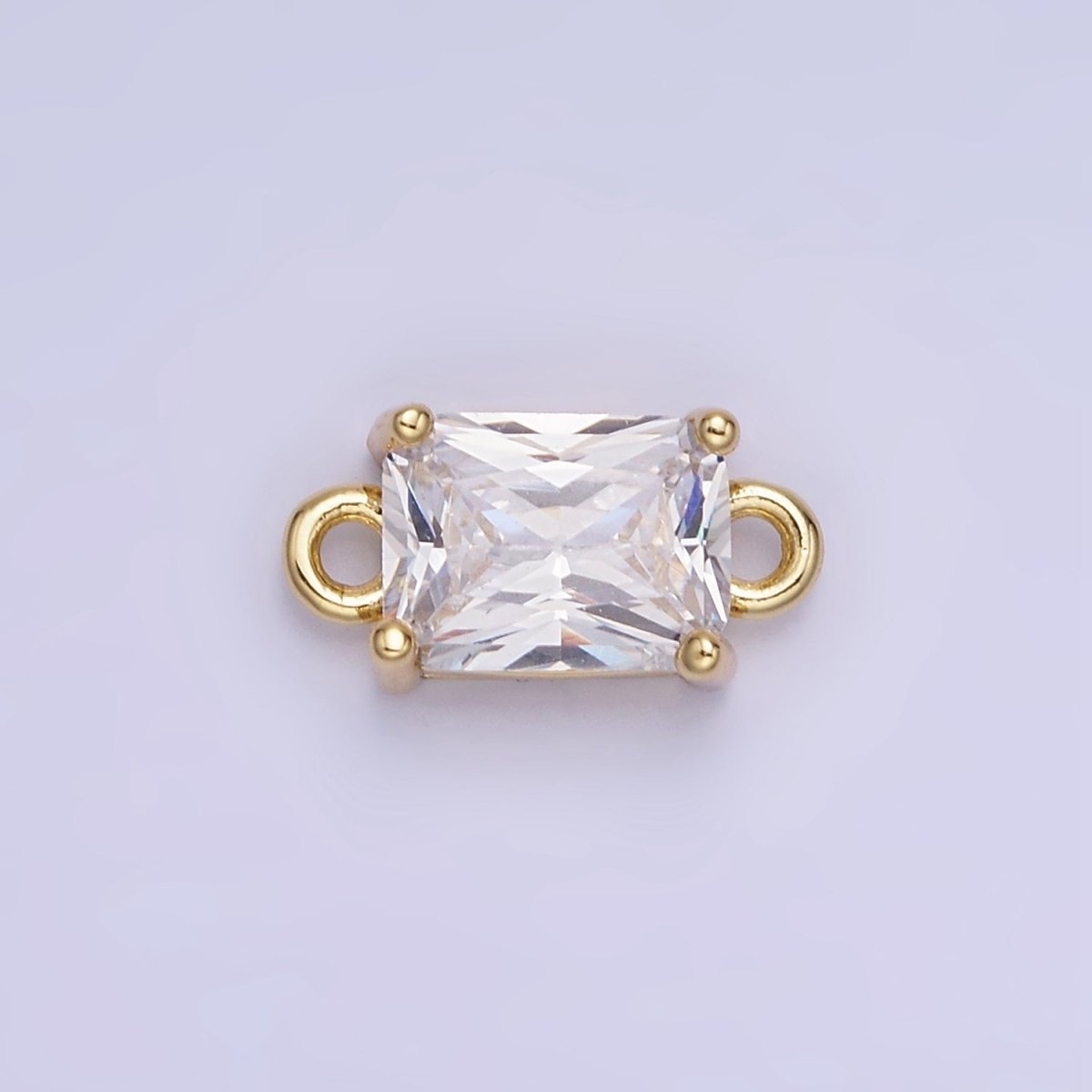 14K Gold Filled CZ Baguette Connector | G422 - G429