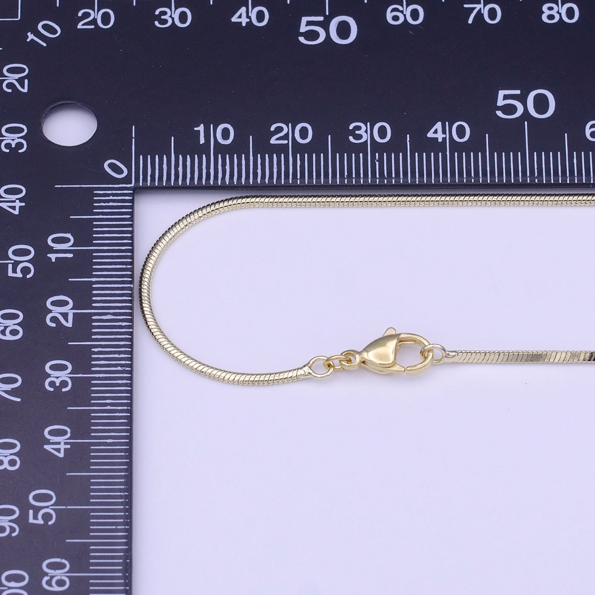 14K Gold Filled Dainty 1.5mm Omega 18 Inch Chain Necklace w. Lobster Clasps Closure | WA-1456 Clearance Pricing - DLUXCA