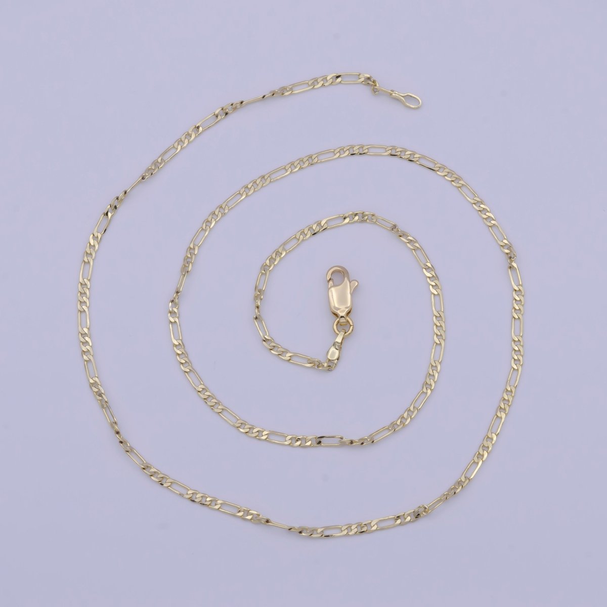 14K Gold Filled Dainty Figaro Chain Minimalist Necklace, Unisex Figaro Chain Necklace 1.9mm Width Ready to Wear | WA-1117 WA-1154 WA-1157 Clearance Pricing