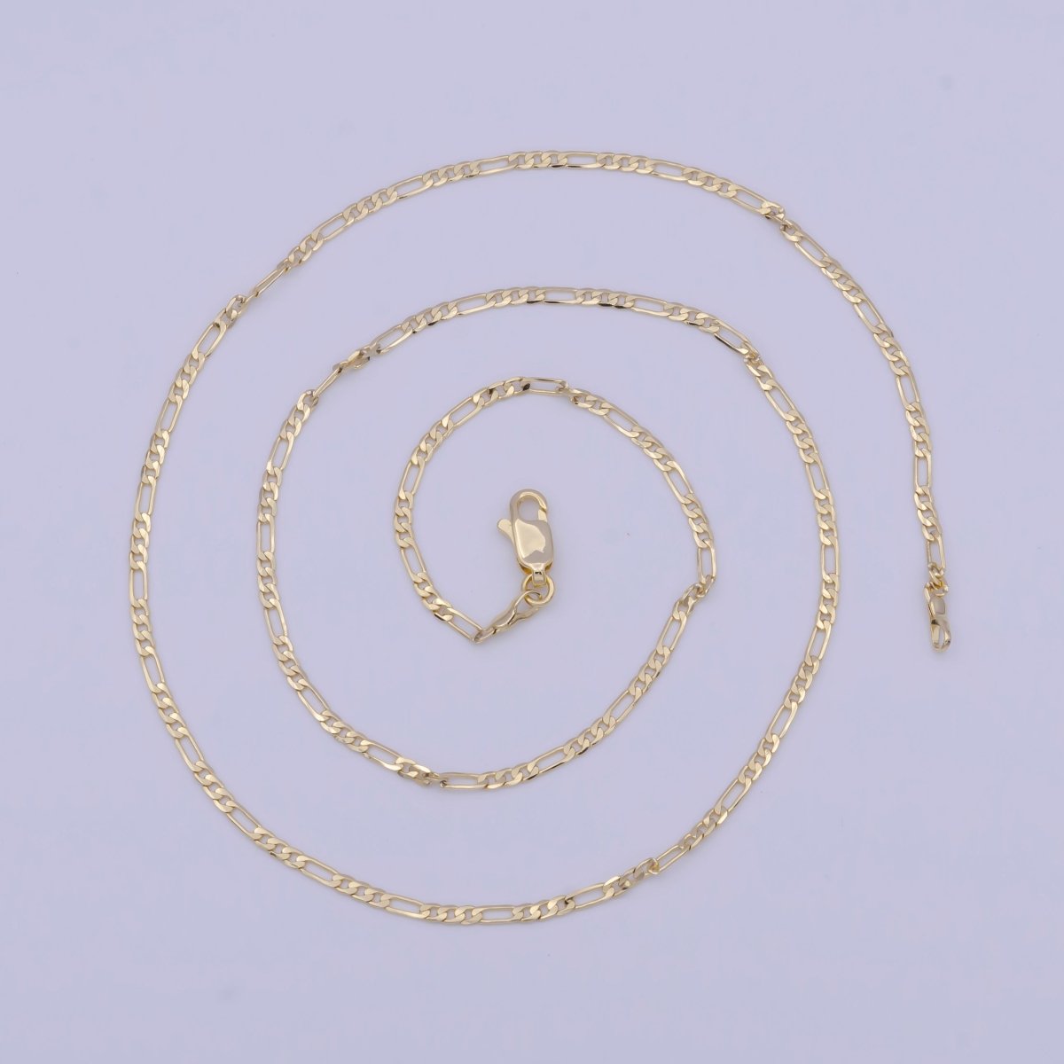 14K Gold Filled Dainty Figaro Chain Minimalist Necklace, Unisex Figaro Chain Necklace 1.9mm Width Ready to Wear | WA-1117 WA-1154 WA-1157 Clearance Pricing
