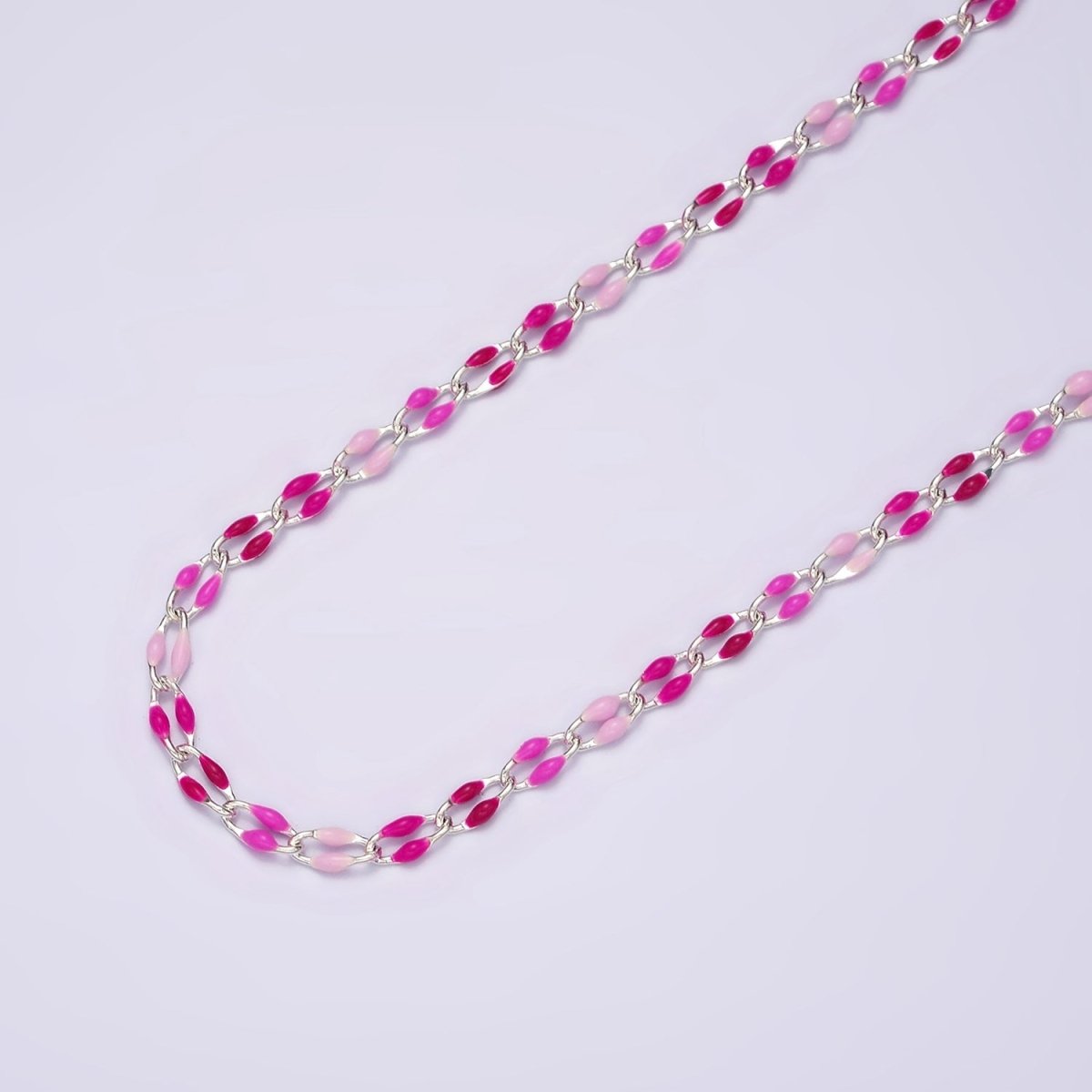 14k Gold Filled Dainty Gold Oval Cable Link Chain Neon Enamel Chain by Yard, Unfinished Chain For Jewelry Supply | ROLL-598 to ROLL-608 ROLL-1075 ROLL-1405
